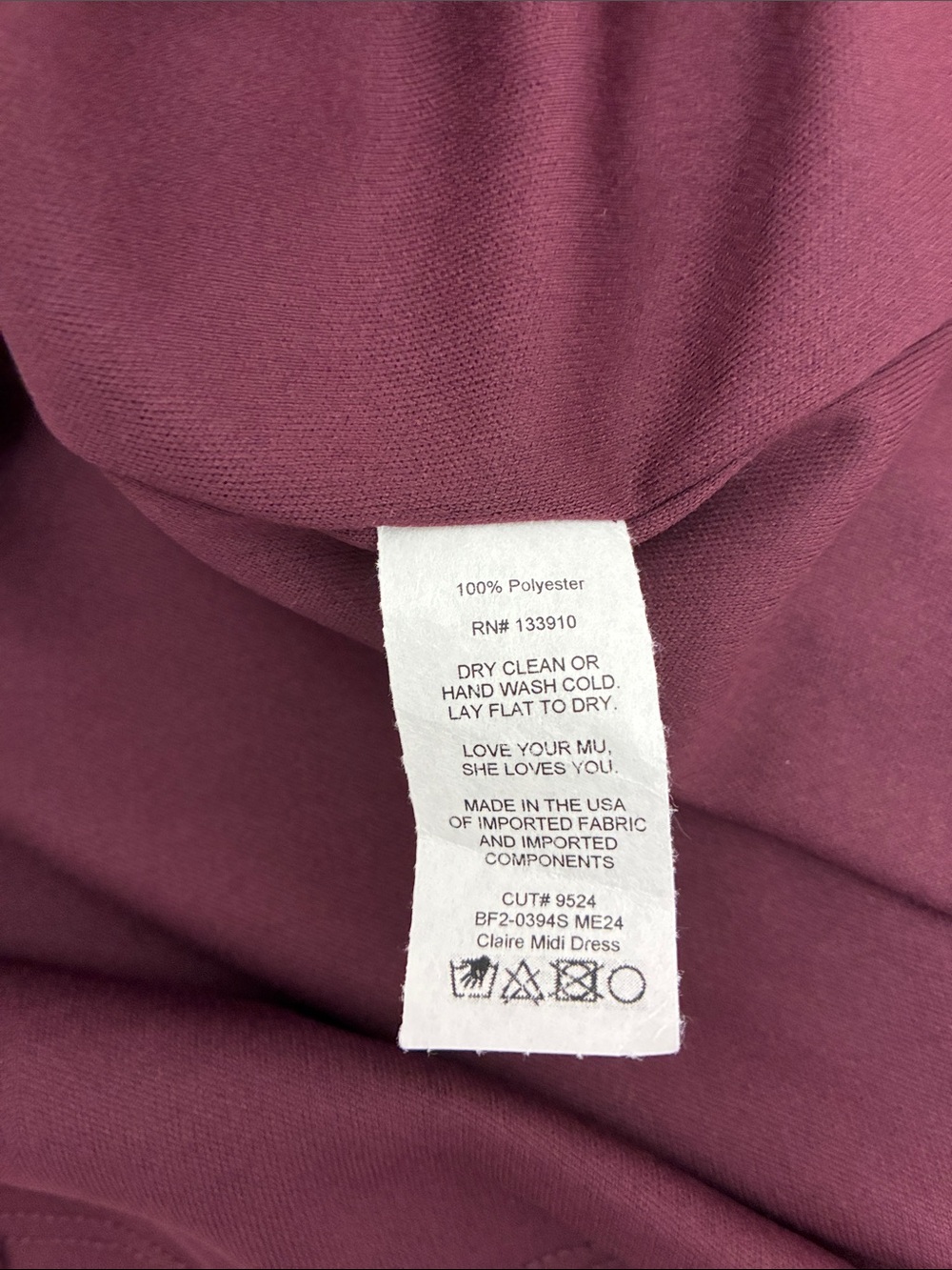 Women's Burgundy Tie-Shoulder Square-Neck Maxi Bridesmaid Dress - Picture 14 of 14